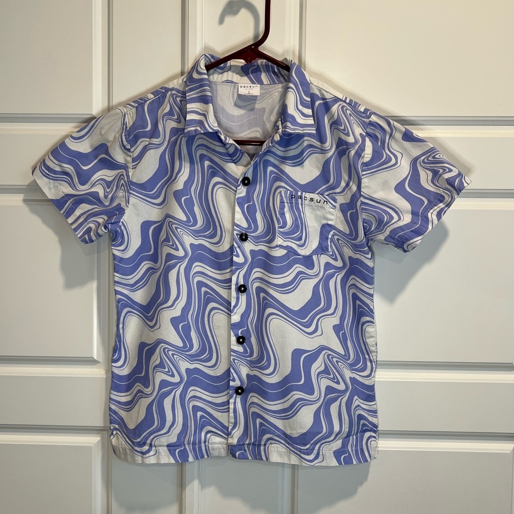 PacSun Abstract Marble Pattern Shirt - Picture 2 of 5
